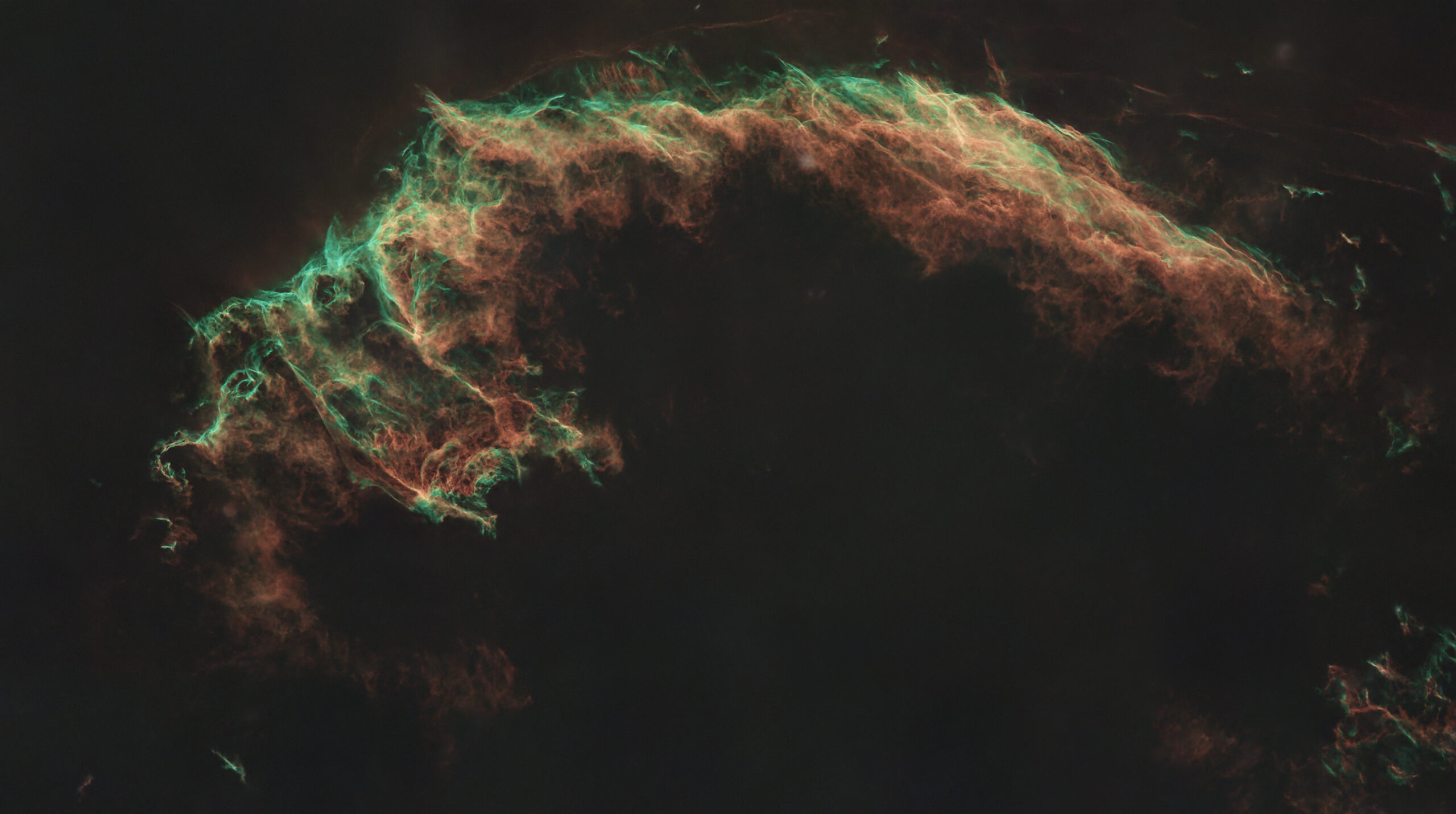 NGC 6992, el Vel Oriental, sense estels
