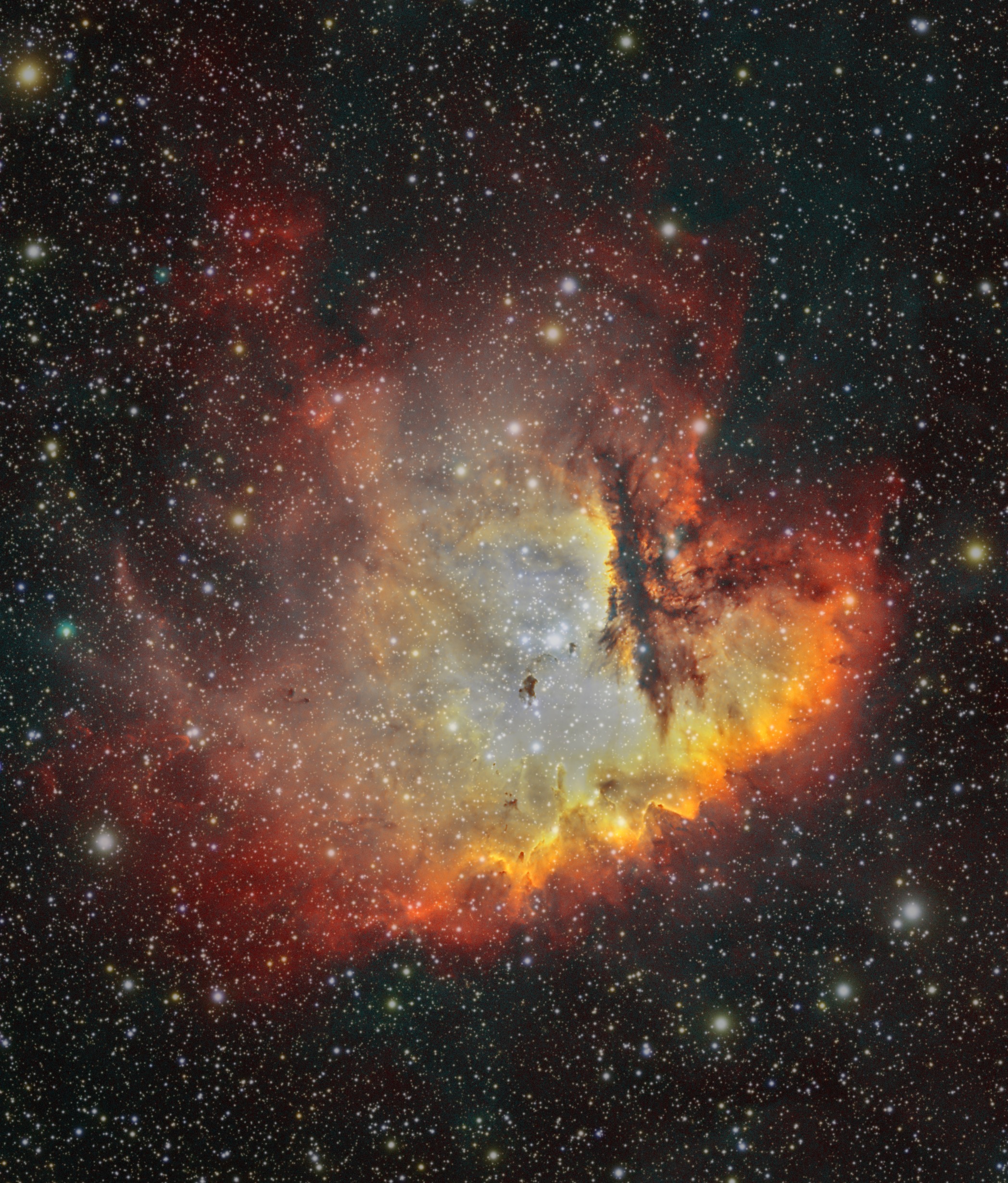NGC 281 en HOO amb estrelles RGB